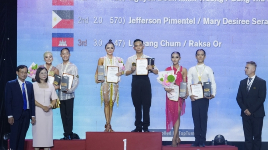 Vietnamese duo win triple gold at Dancesport Festival 2025